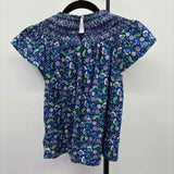 Loft Women's Size XS Blue Floral Short Sleeve Shirt