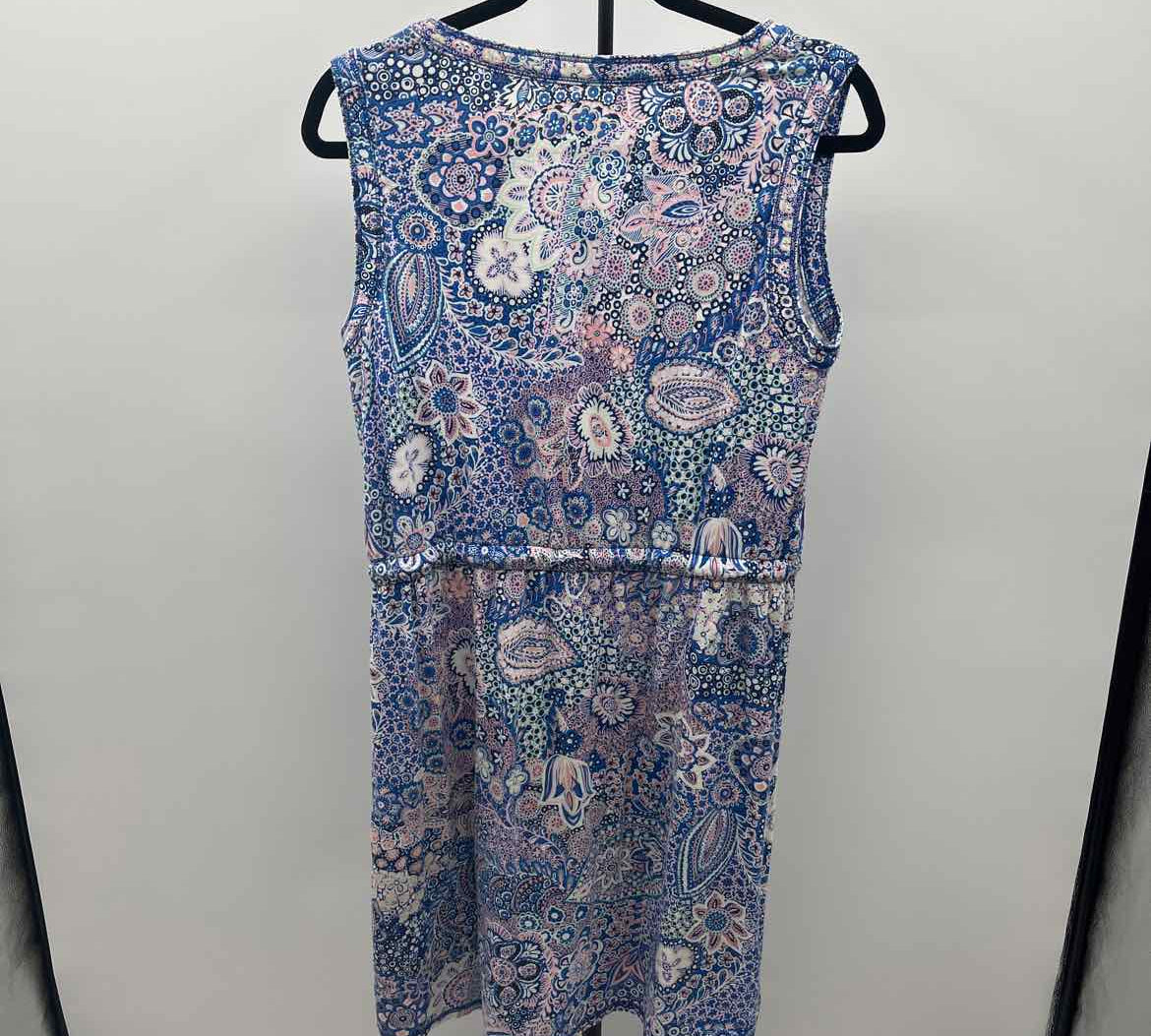 Talbots Women's Size 10 Blue Multi-Pattern Dress