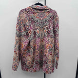 JJill Women's Size 2X Magenta Floral Cardigan