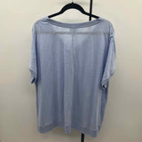 JJill Women's Size 2X Light Blue Heathered Short Sleeve Shirt