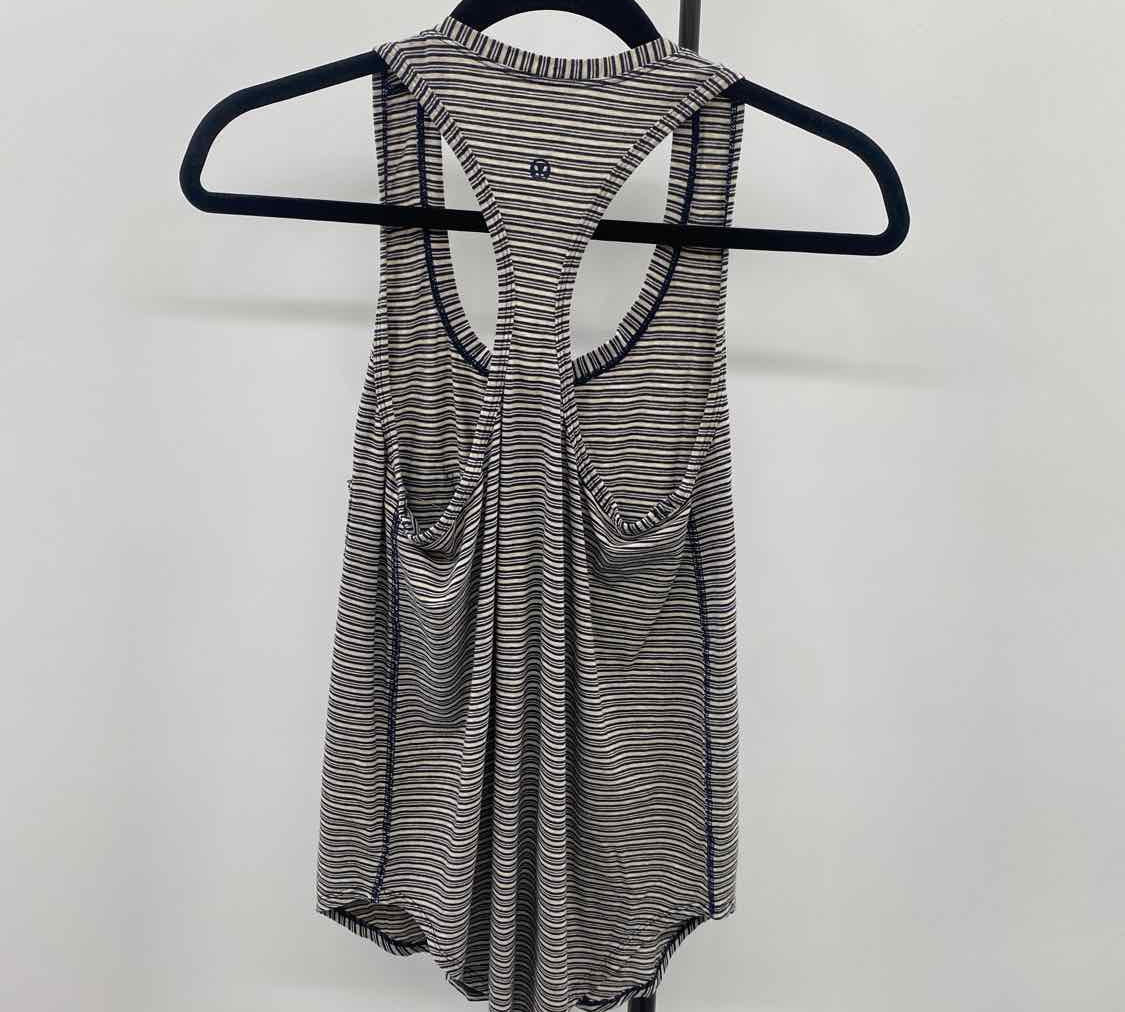 Lululemon Junior's Size L Black Stripe Tank
