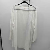 Tropical Escape Women's Size 2X White Beaded Tunic