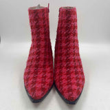 Betsey Johnson Women's Shoe Size 8.5 Fuschia Tweed Boots