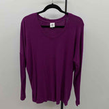 CABI Women's Size M Purple Solid Long Sleeve Shirt