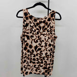 Chico's Women's Size XL Brown Floral Sleeveless Shirt