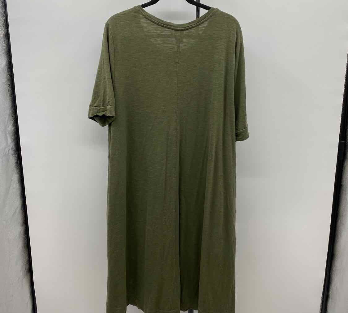 Chico's Women's Size 16 Green Solid Dress