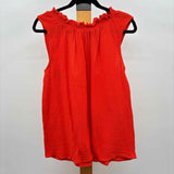 Matilda Jane Women's Size S Orange Textured Sleeveless Shirt