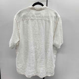 Tommy Bahama Men's Size XL White Linen Solid Short Sleeve Shirt
