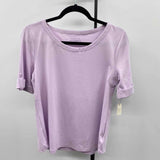 Talbots Women's Size L Lavender Solid Short Sleeve Shirt