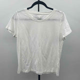 J Crew Women's Size M White Solid Short Sleeve Shirt