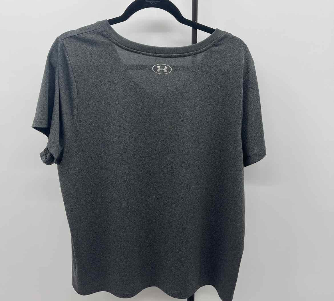 Under Armour Women's Size 1X Charcoal Heathered Short Sleeve Shirt