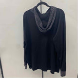 Liv Women's Size L Black Rhinestones Cardigan