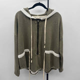 POL Women's Size L Green Solid Sweatshirt