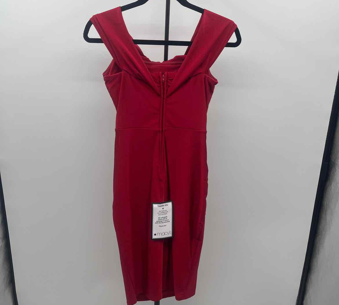City Studio Women's Size 10 Red Solid Dress