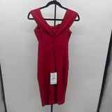City Studio Women's Size 10 Red Solid Dress