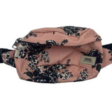 VANS Pink Black & White Floral Belt Bag w/Zip Closure