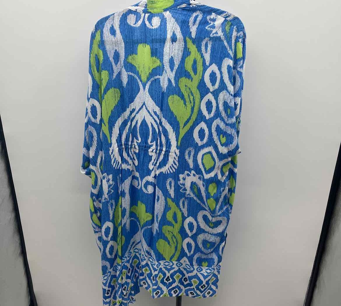 Chico's Women's Size S/M Blue Batik Cardigan