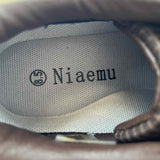 Niaemu Women's Shoe Size 8.5 Brown Textured Sneakers