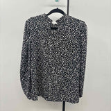 89th & Madison Women's Size XL Black Floral Long Sleeve Shirt
