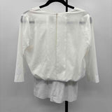 CABI Women's Size XS White Solid Long Sleeve Shirt