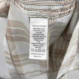 Haggar Men's Size M Brown Plaid Short Sleeve Shirt