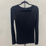 Cynthia Rowley Women's Size M Black Solid Long Sleeve Shirt