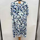 JJill Women's Size 1X Navy Floral Dress