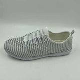 comfortview Women's Shoe Size 11W White Shimmer Sneakers