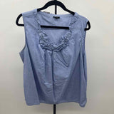 Talbots Women's Size XL Blue Solid Sleeveless Shirt