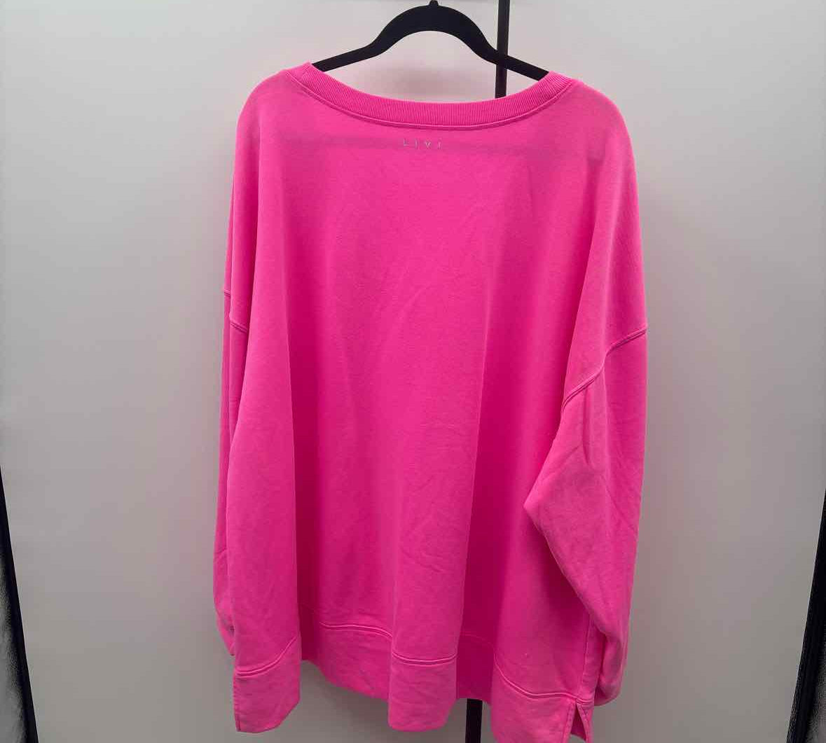 LIVI active Women's Size 4X Pink Solid Sweatshirt