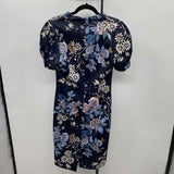 Vince Camuto Women's Size 8 Navy Floral Dress