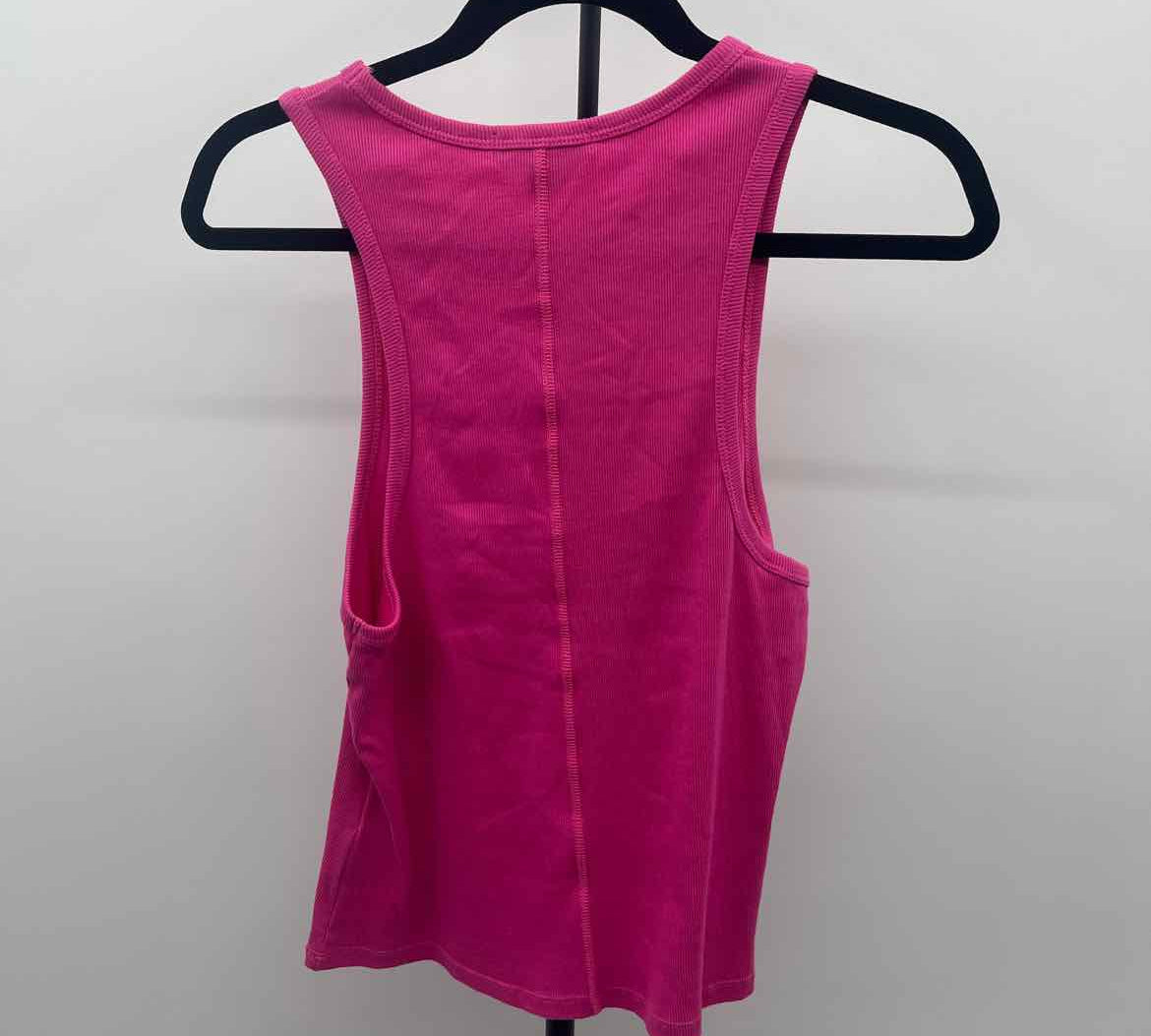 Sanctuary Women's Size XL Pink Ribbed Sleeveless Shirt