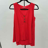 JJill Women's Size S Red Solid Sleeveless Shirt