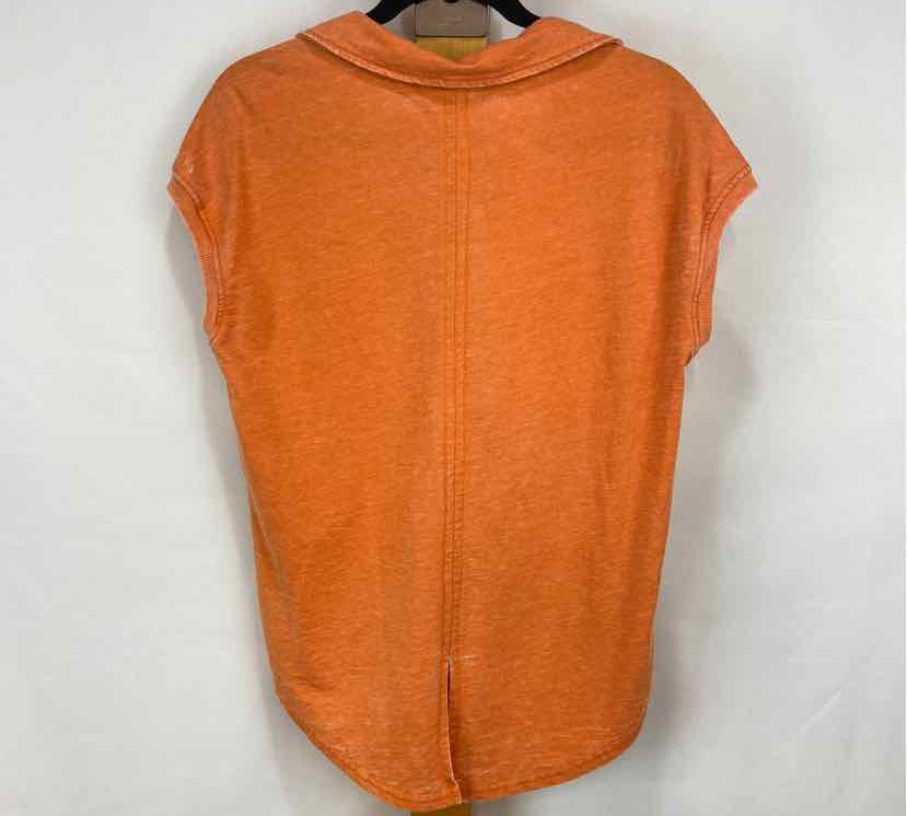 Jane & Dilancey Women's Size S Orange Heathered Short Sleeve Shirt