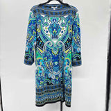 Sandra Darren Women's Size 16 Royal Blue Paisley Dress