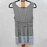 Max Studio Women's Size L Black Geometric Sleeveless Shirt
