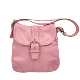 COACH Pink Leather SOHO Purse w/Flap Front & Convertible Shoulder/Crossbody Strap