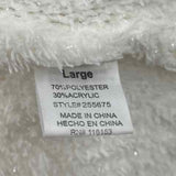 Poof Women's Size L White Shimmer Sweater