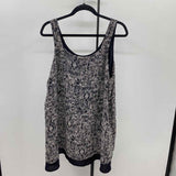 Massini Women's Size 1X Black Abstract Tank