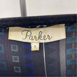 Parker Women's Size 6 Navy Geometric Dress