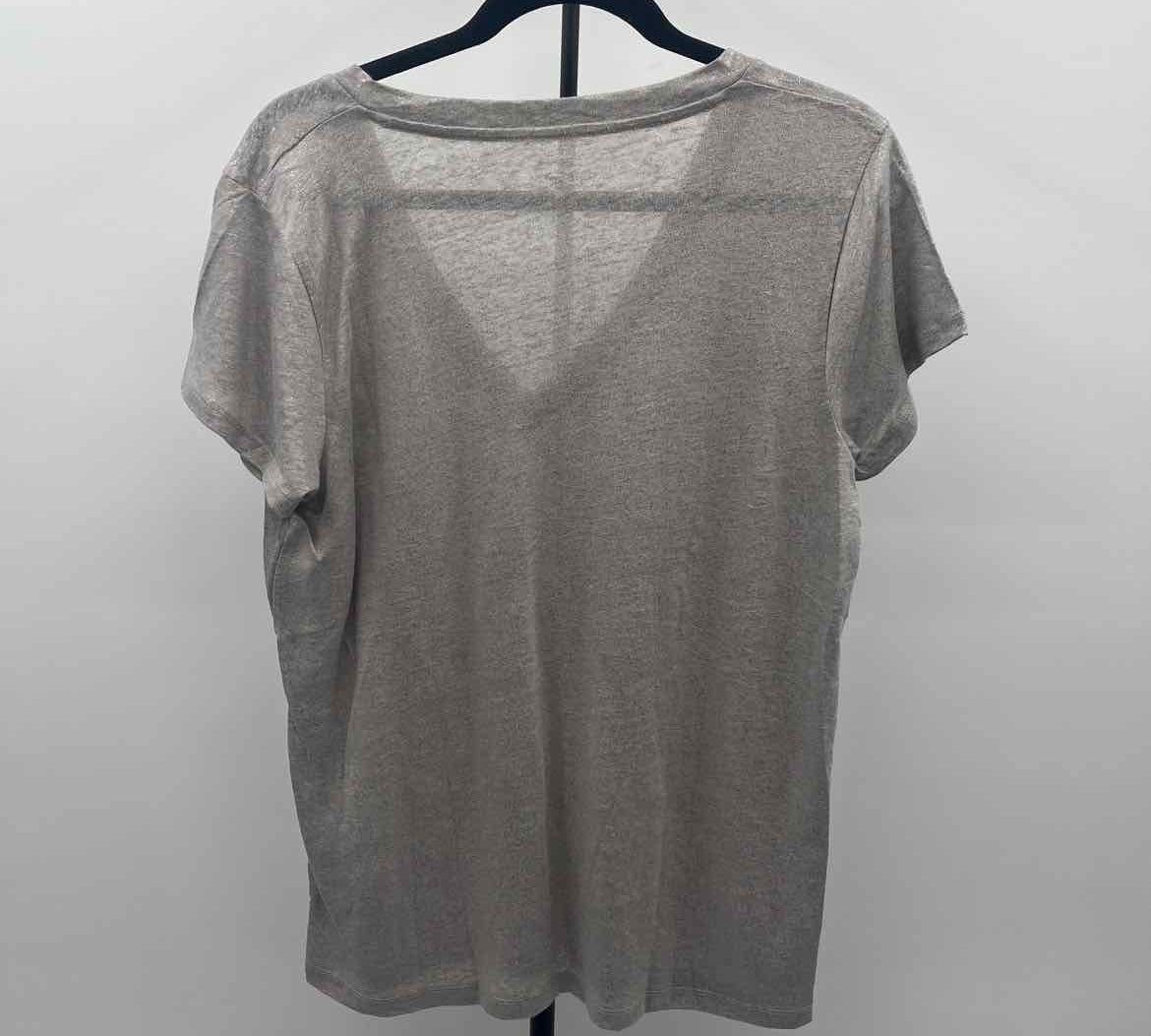 J Crew Women's Size L Tan Shimmer Short Sleeve Shirt