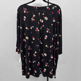 JJill Women's Size XL Black Floral Tunic