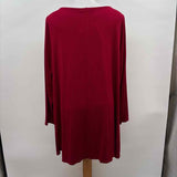 Eileen Fisher Women's Size 1X Red Solid Tunic