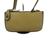 JOY SUSAN Yellow Pebble Vegan Leather Wallet Purse w/Wristlet & Crossbody Straps