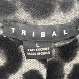 Tribal Women's Size L Gray Animal Print Jacket