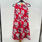 Talbots Women's Size 10 Red Floral Dress