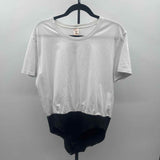 Smash + Tess Women's Size M White Solid Short Sleeve Shirt