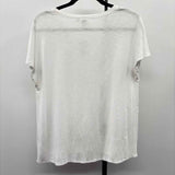Dolan Women's Size M White Solid Short Sleeve Shirt