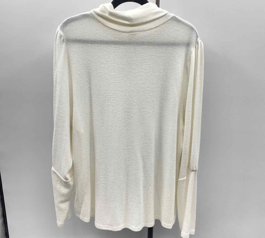 Anthropologie Junior's Size 2X Ivory Solid Sweater