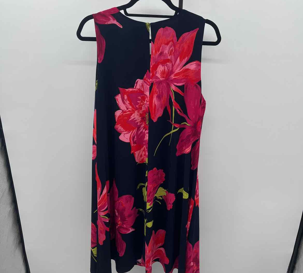 Anne Klein Women's Size 16 Navy Floral Dress